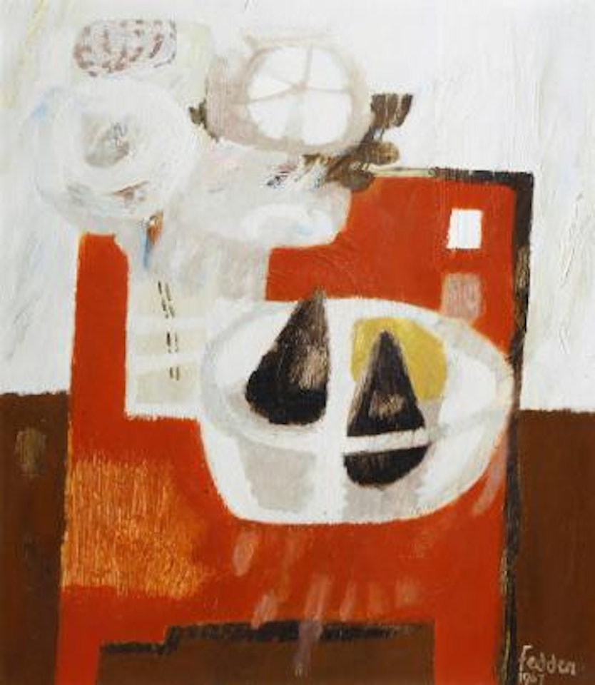 White flowers by Mary Fedden