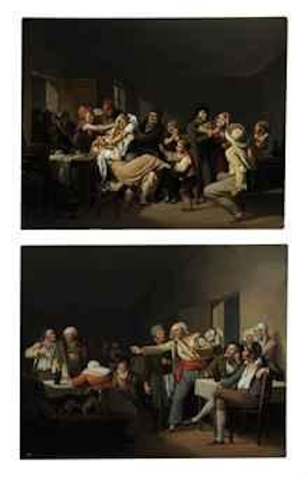 Les Femmes se battent; and Les Hommes se disputent by Louis-Leopold Boilly