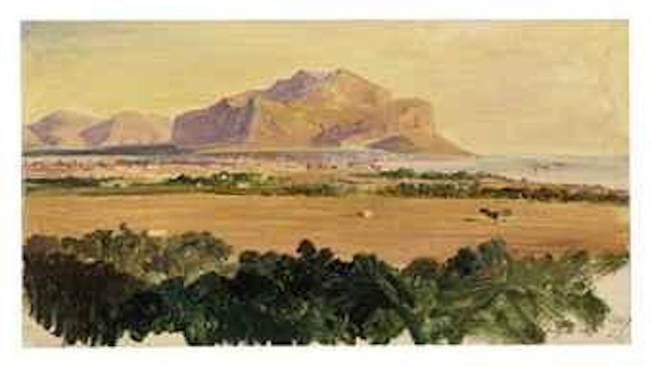 View of Monte Pellegrino, Palermo, 1847 by Edward Lear