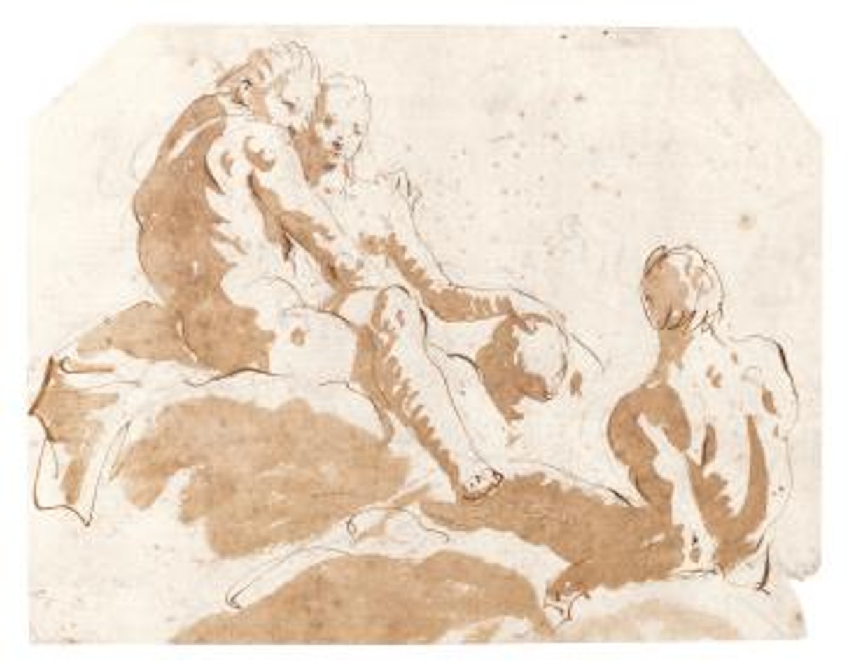 An Allegorical Scene, Possibly Time Embracing Beauty by Giovanni Battista Tiepolo