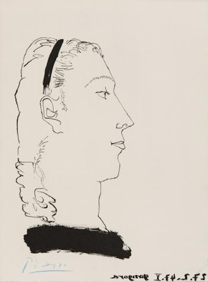 Illustration, Femme Blonde de Profil by Pablo Picasso