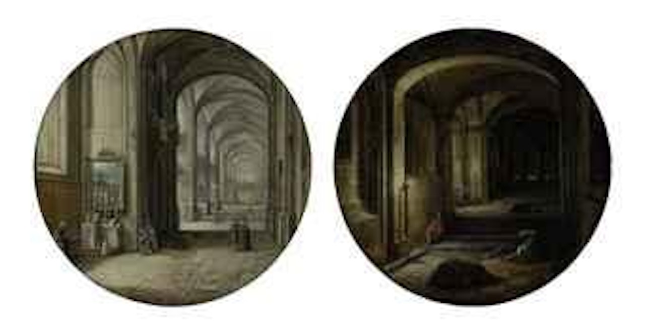 A church interior; and 'The Vaults' by Hendrik van Steenwyck the Younger