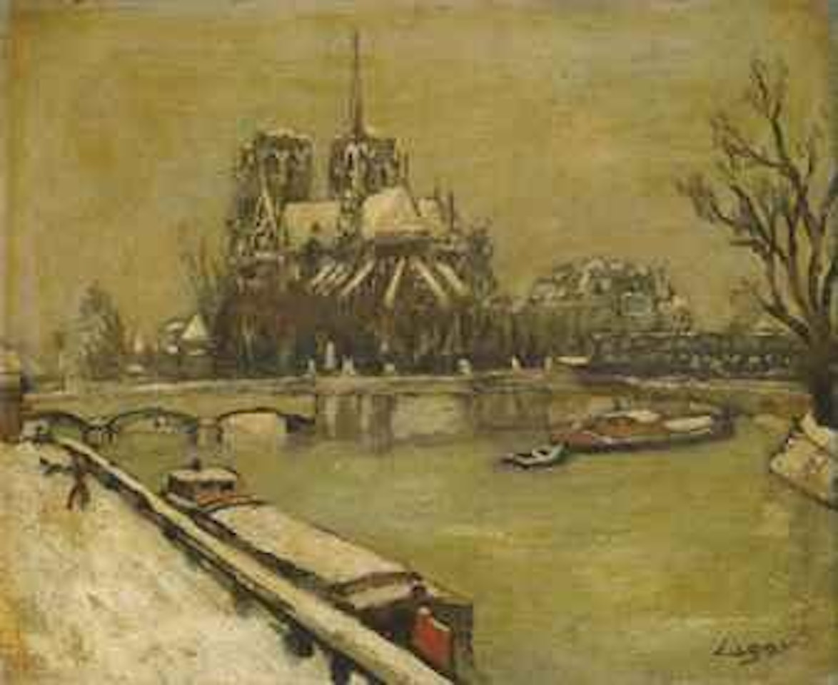 Notre-Dame de Paris sous la neige by Celso Lagar