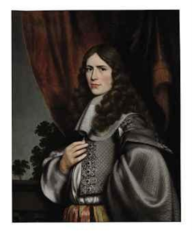 Portrait of a gentleman, half-length, in a gray coat by Nicolaes Maes