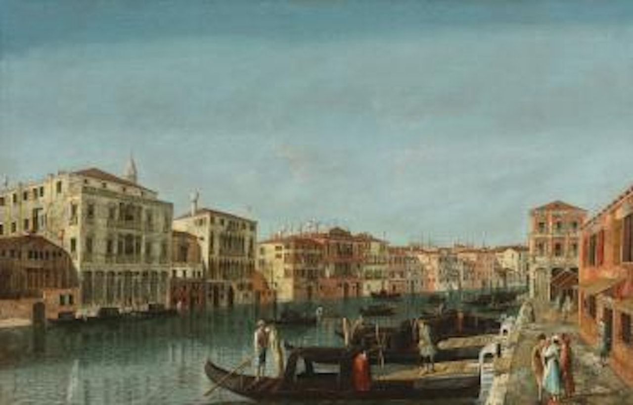 View Of The Grand Canal, Venice, At The Level Of The Pescheria And Of Palazzo Michiel Alle Colonne by Michele Marieschi