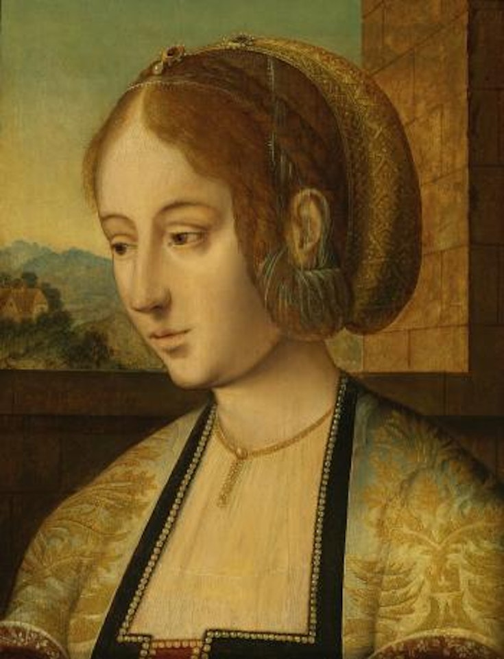 Portrait Of a Young Lady by Master of the Holy Blood