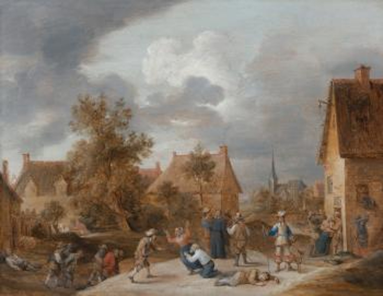 Soldiers Sacking a Village by David Teniers II