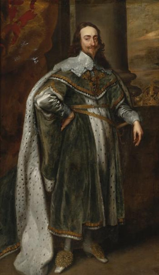 Portrait Of Charles I; Portrait Of Queen Henrietta Maria by Anthony van Dyck