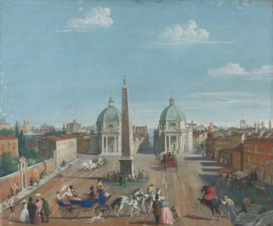 Rome, A View Of The Piazza Del Popolo by Italian School
