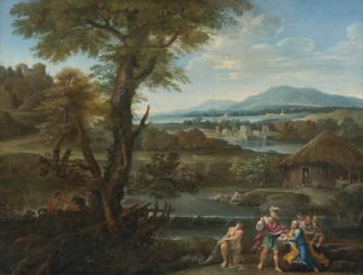 Polycrates Finding His Ring In The Fish by Roman School
