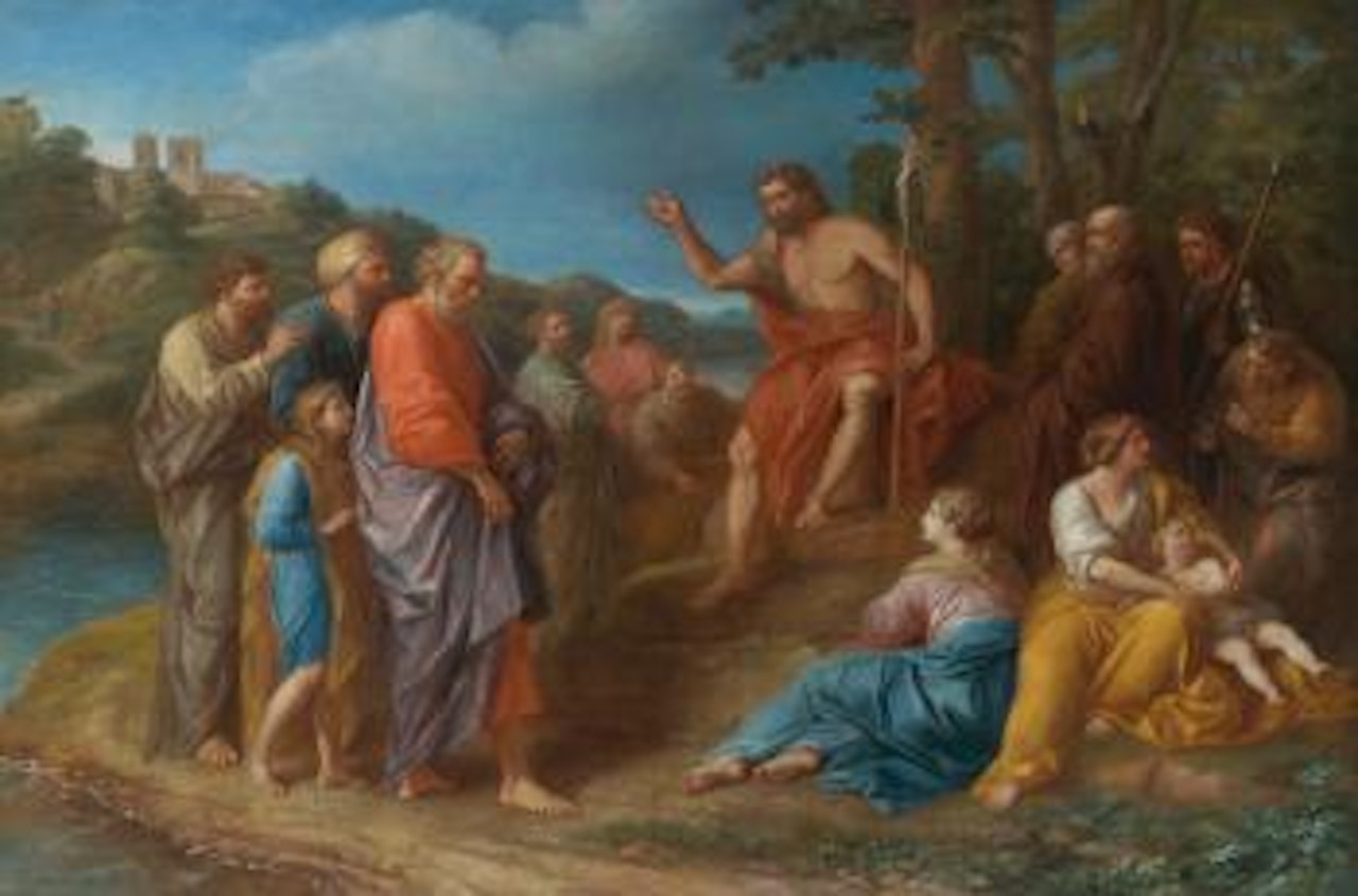 St. John The Baptist Preaching by Roman School