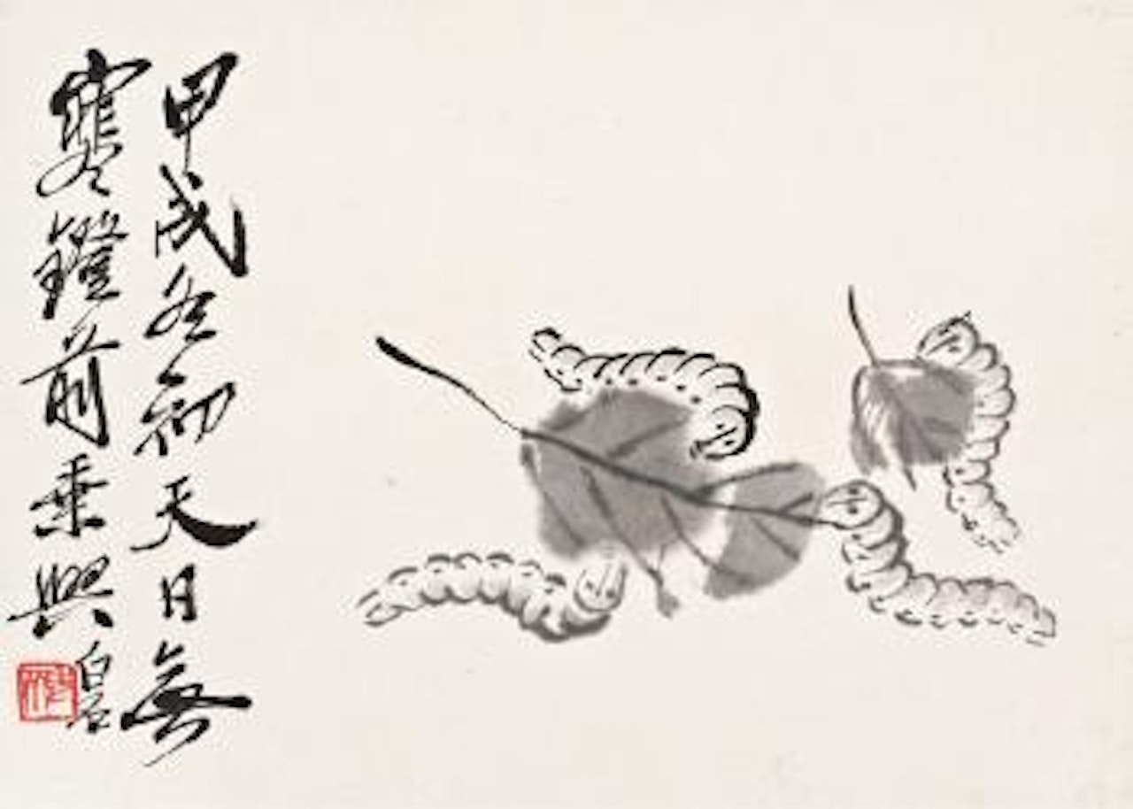 Silkworm by Qi Baishi