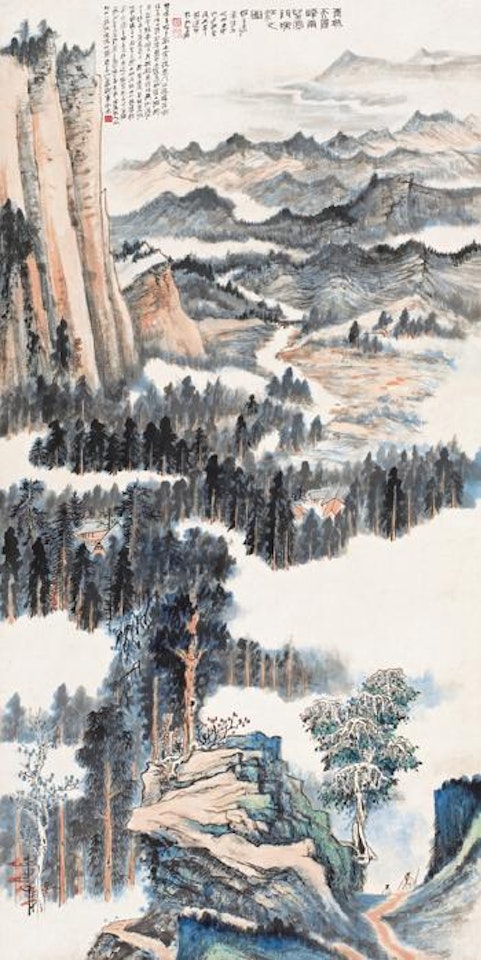 Quingcheng mountains by Zhang Daqian