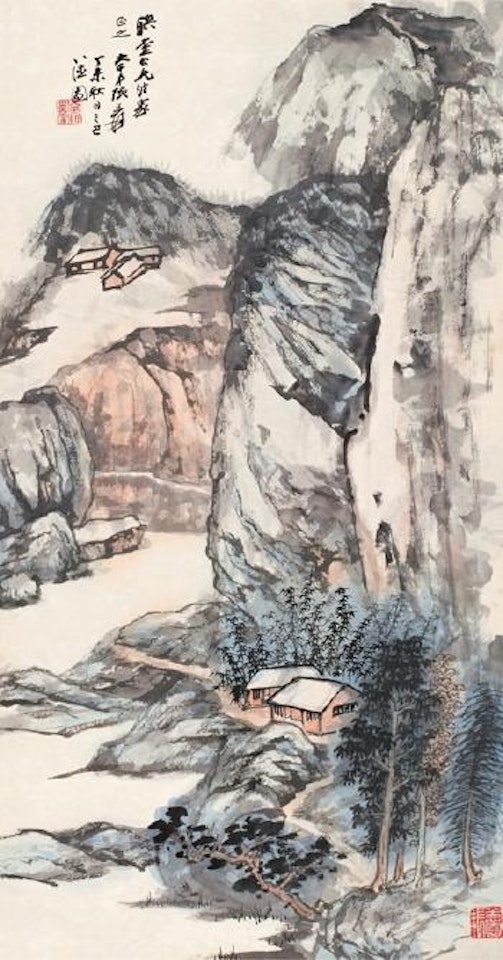 Autumn mountains by Zhang Daqian