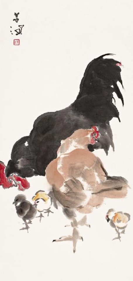 A group of chickens by Yang Shanshen