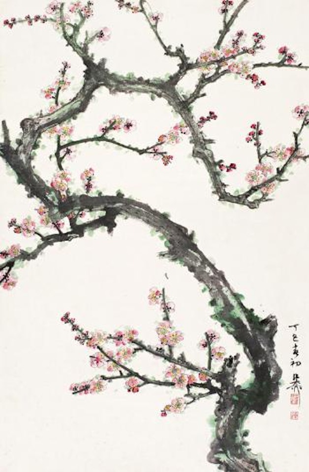 Red plum by Xie Zhiliu