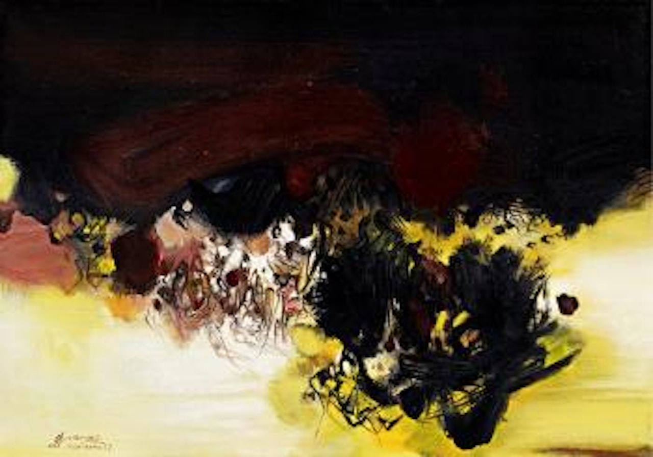 Composition no. 244 - Golden year by Chu Teh-Chun