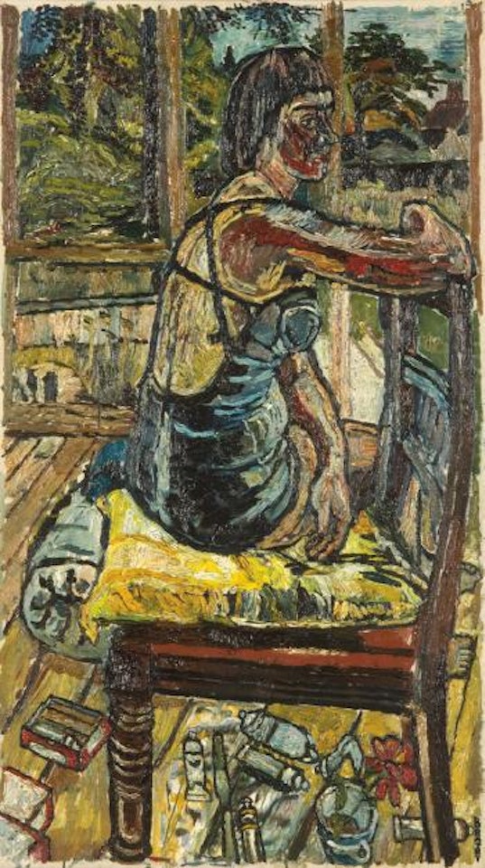 Gloria in swimsuit by John Bratby