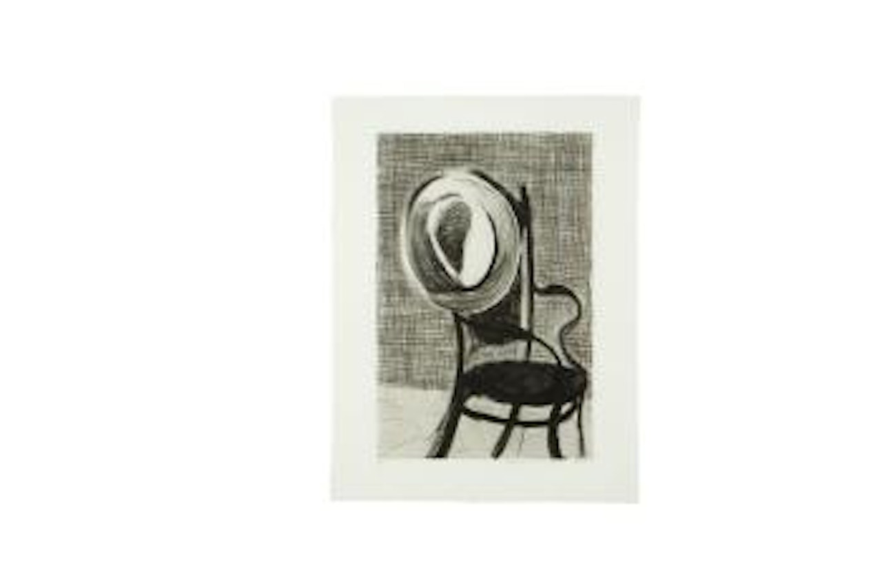 Untitled (hat on chair) by David Hockney