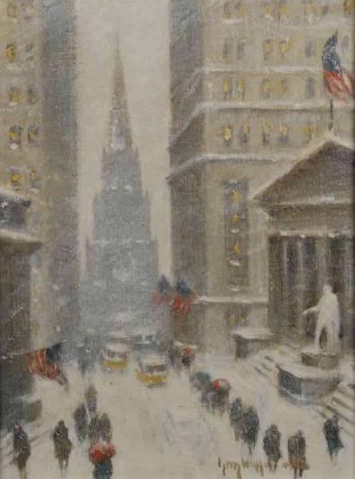 Old Trinity winter (Wall Street) by Guy Carleton Wiggins