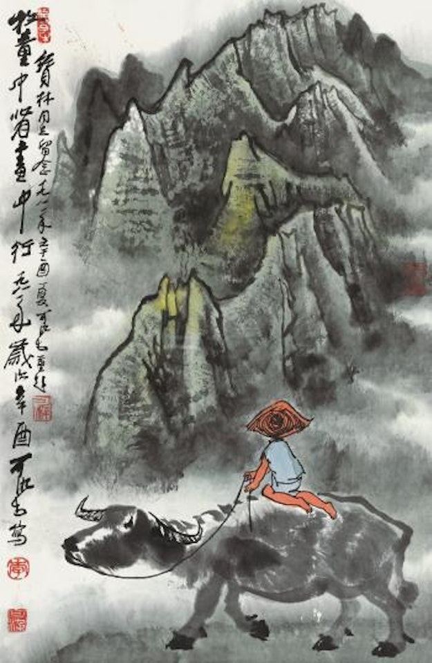 Boy And Water Buffalo by Li Keran