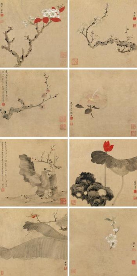 Flowers In The Style Of Chen Hongshou by Xie Zhiliu
