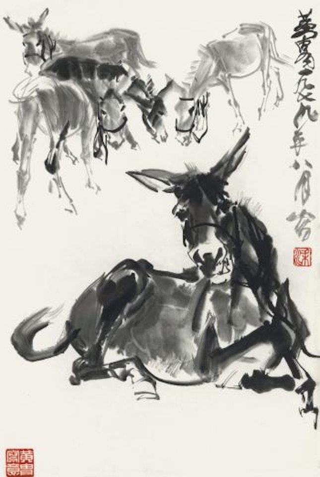 Five Donkeys by Huang Zhou