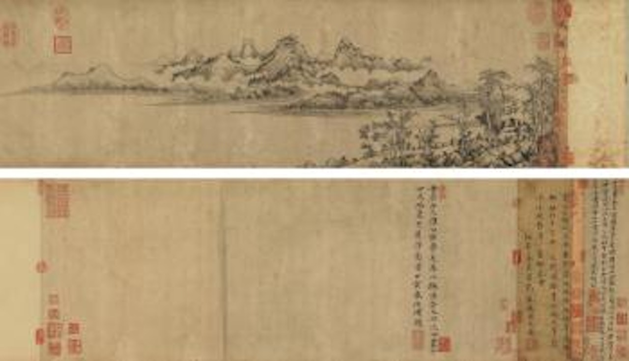 Along Riverbank by Huang Gongwang