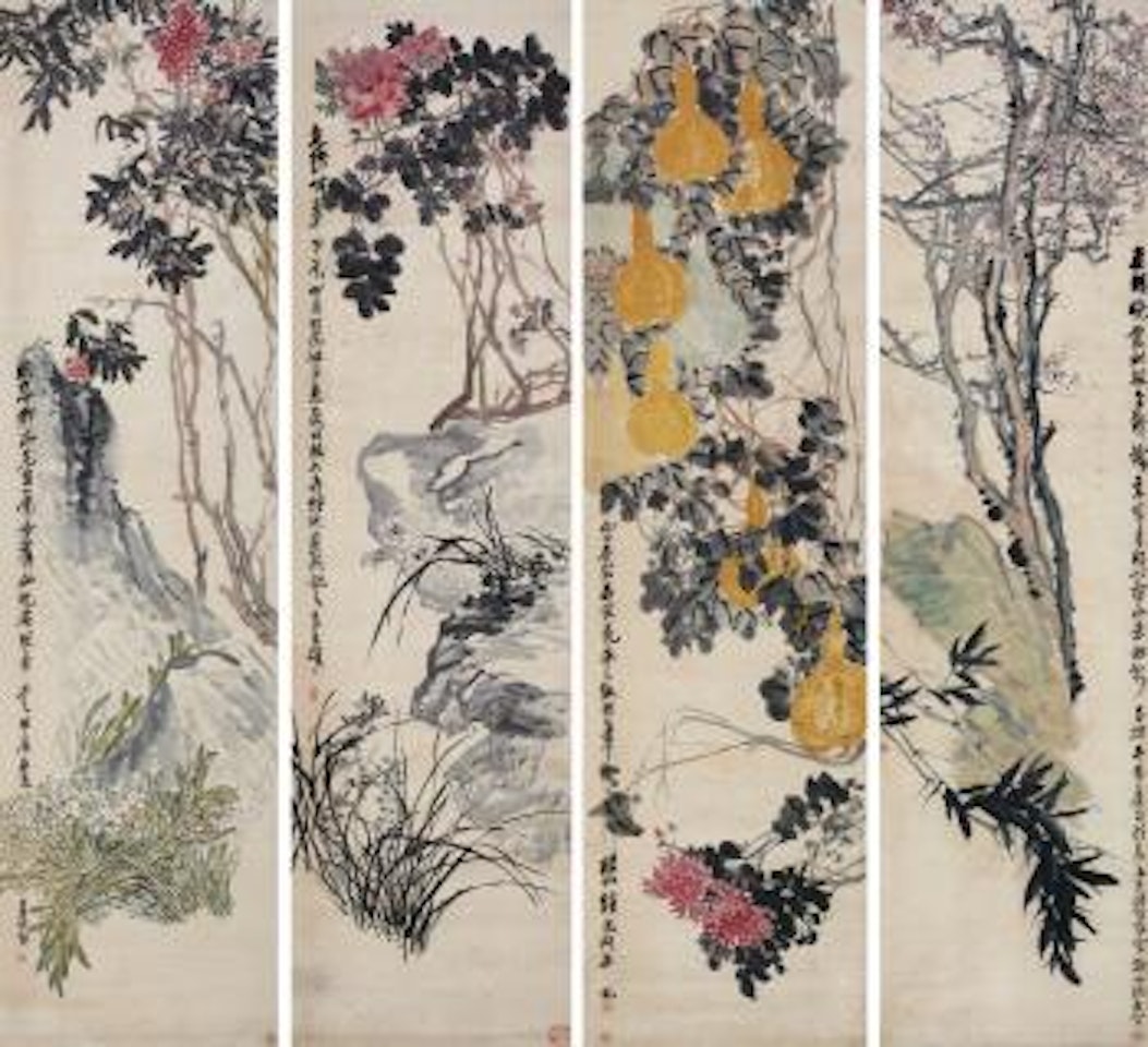 Auspicious Flowers by Wu Changshuo