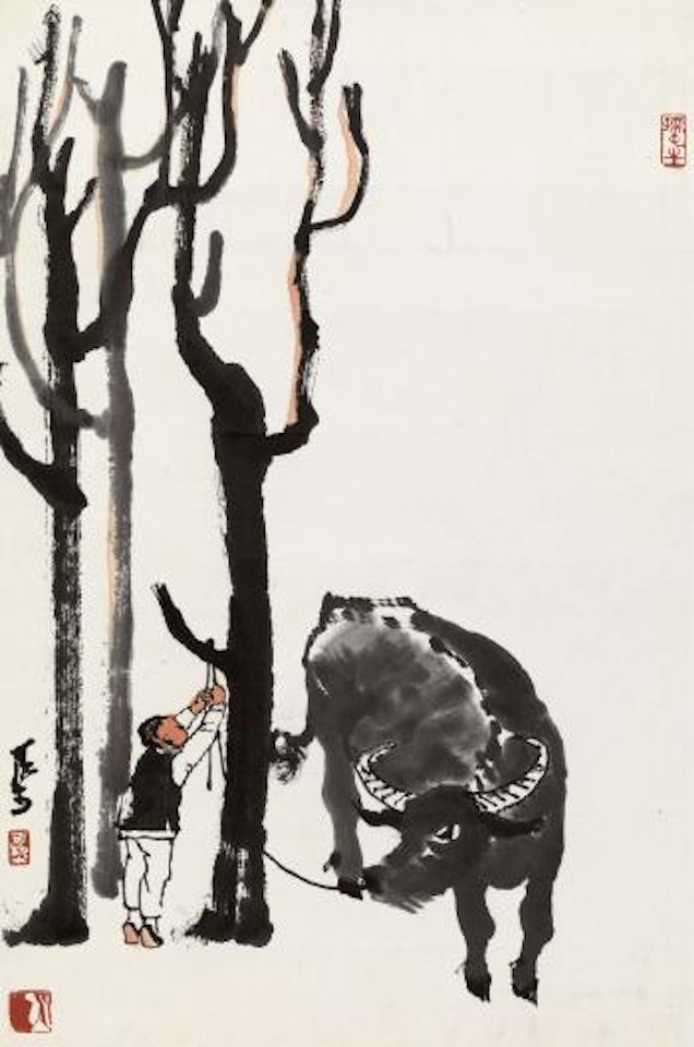 Boy And Water Buffalo by Li Keran