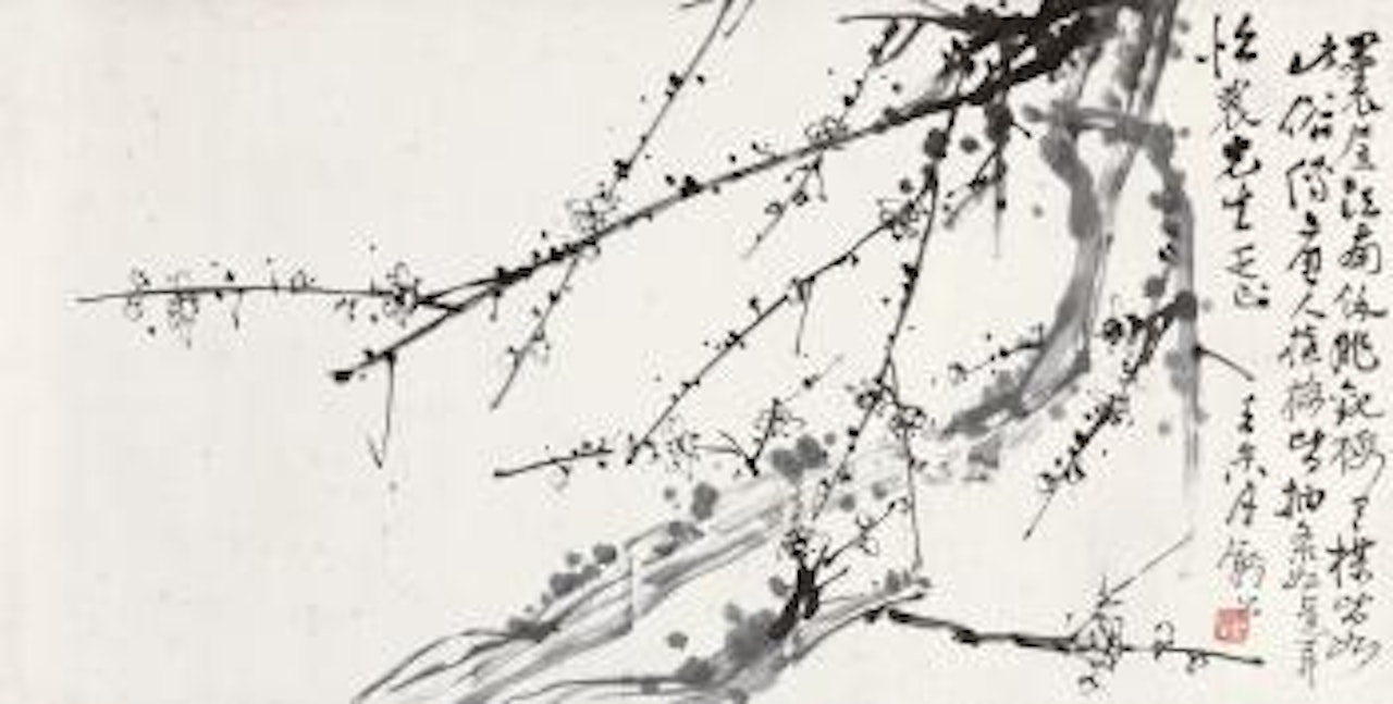 White Plum Blossom by Li Kuchan
