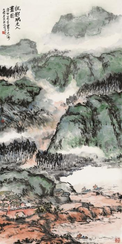 Cottage At Riverbank by Zhu Qizhan