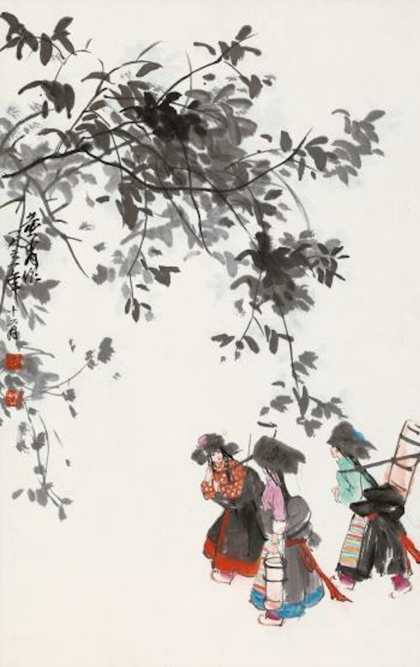 Girl With Bucket by Huang Zhou