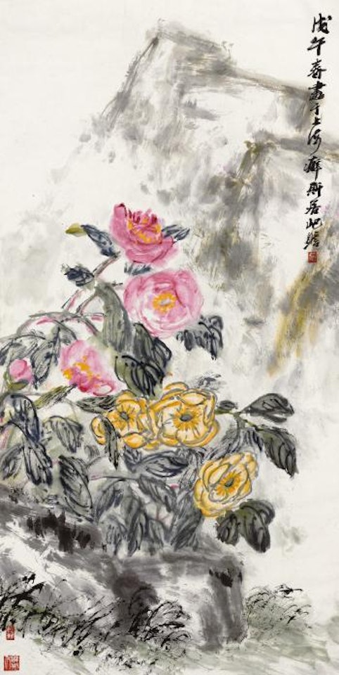 Peonies by Zhu Qizhan