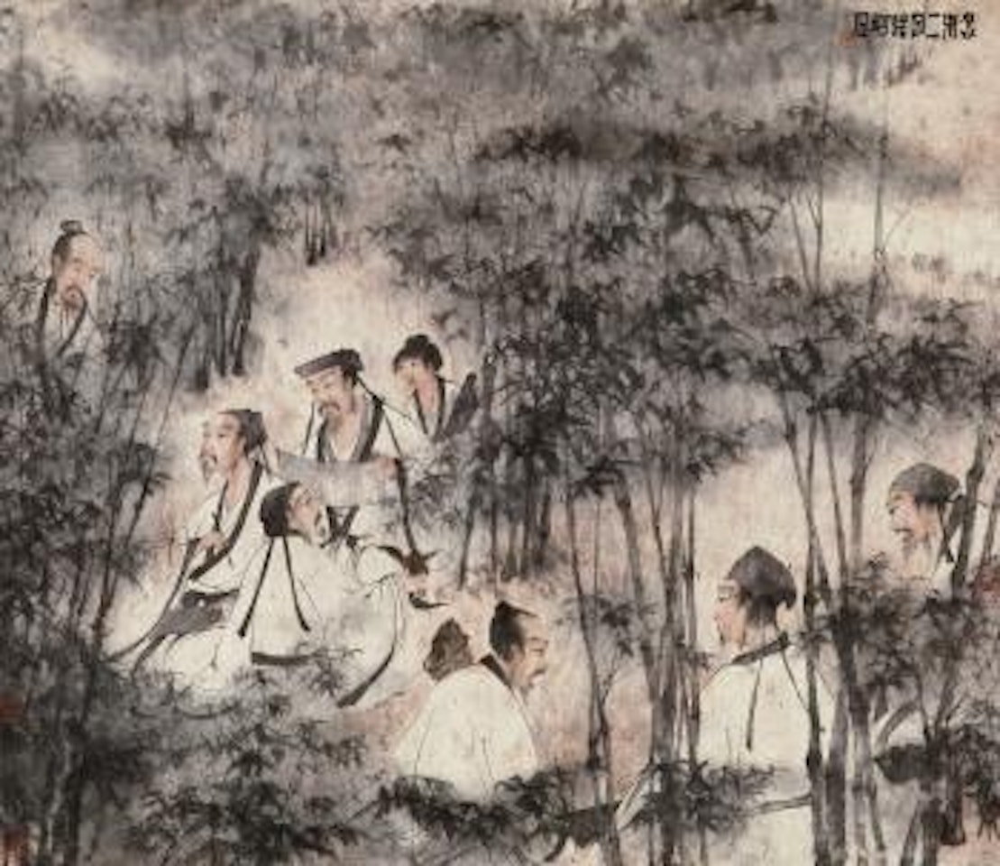 Seven Intellectuals In Bamboo Forest by Fu Baoshi