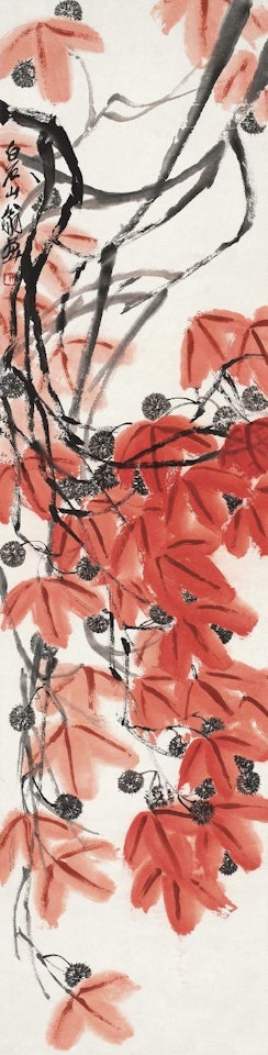 Red Maple Leaves by Qi Baishi