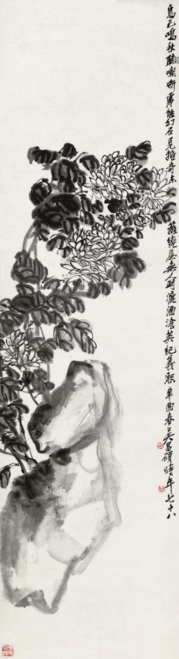 Chrysanthemums And Rocks by Wu Changshuo