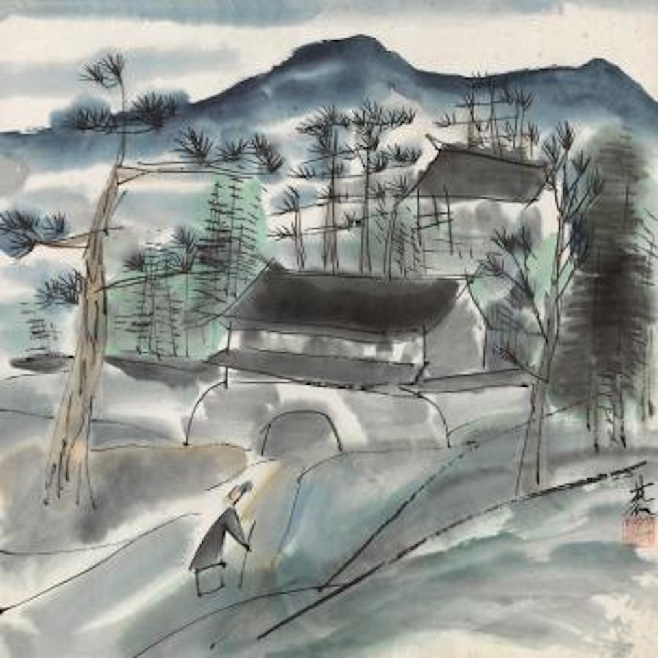 Travelling In Mountain by Lin Fengmian