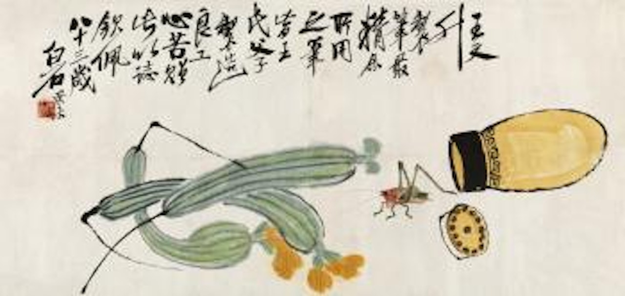 Pet Cricket And Loofah by Qi Baishi