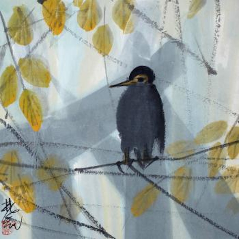Bird Among Autumn Leaves by Lin Fengmian