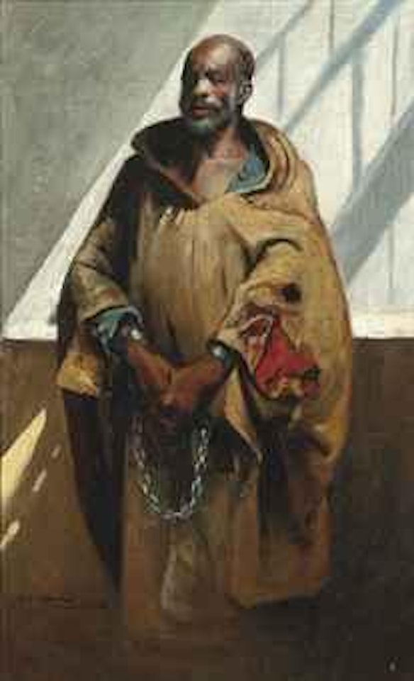 At the slave market, Tangier by Gyula Tornai
