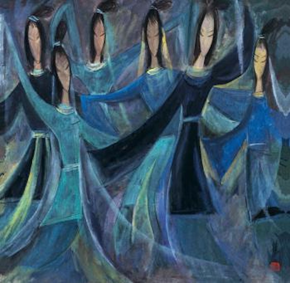 Six Beauties by Lin Fengmian