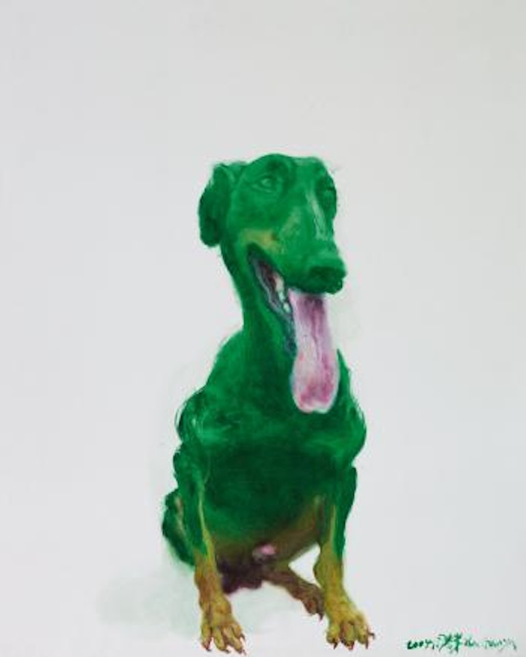 Green Dog by Zhou Chunya