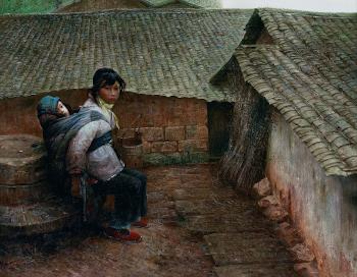 Old Courtyard by Luo Zhongli