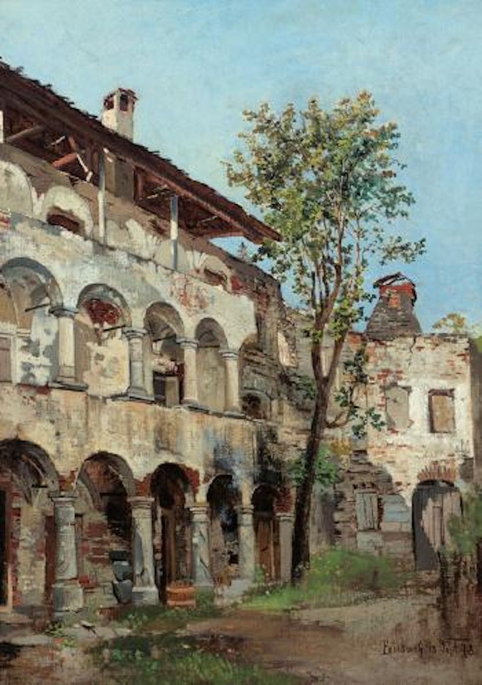 Arkadenhof in Friesach by Theodor von Hörmann