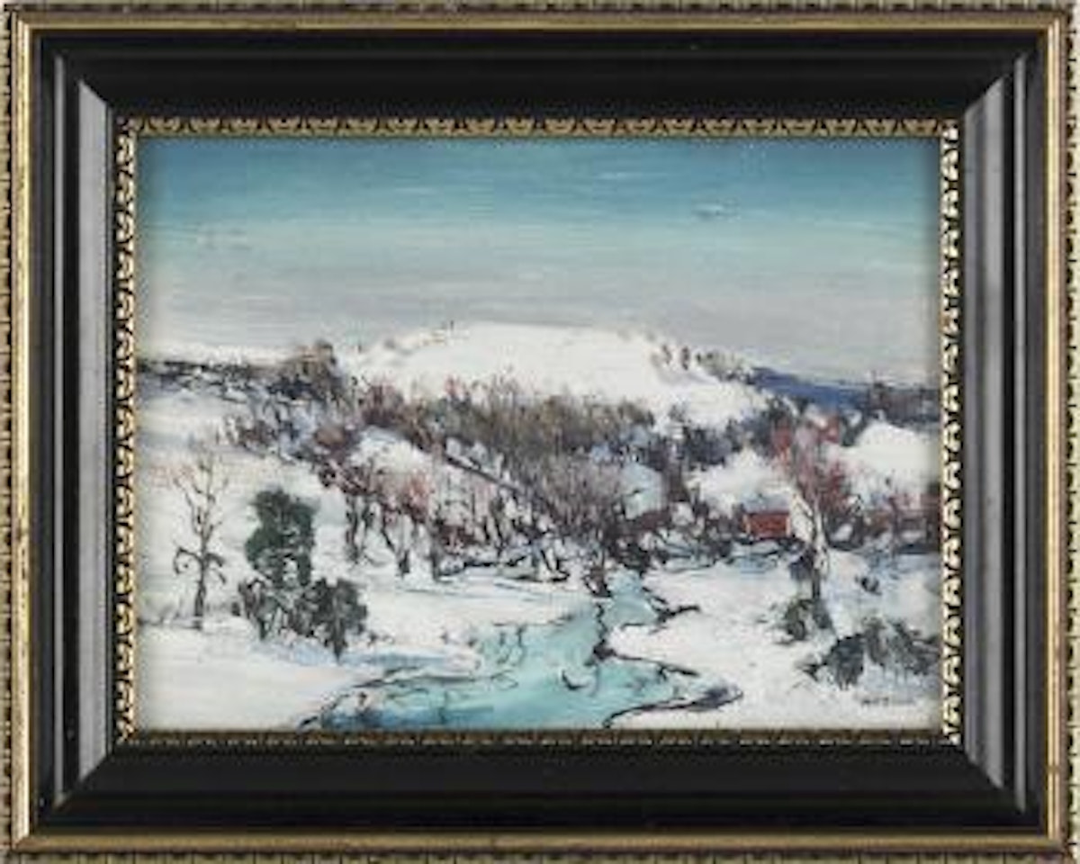 Winter landscape by Walter Emerson Baum