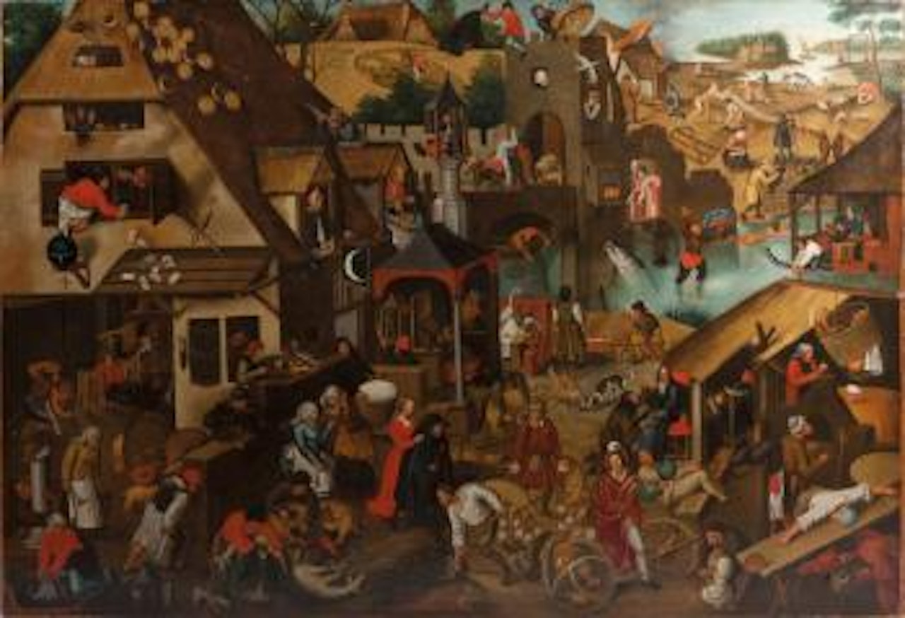 Les proverbes flamands by Pieter Brueghel by Flemish School