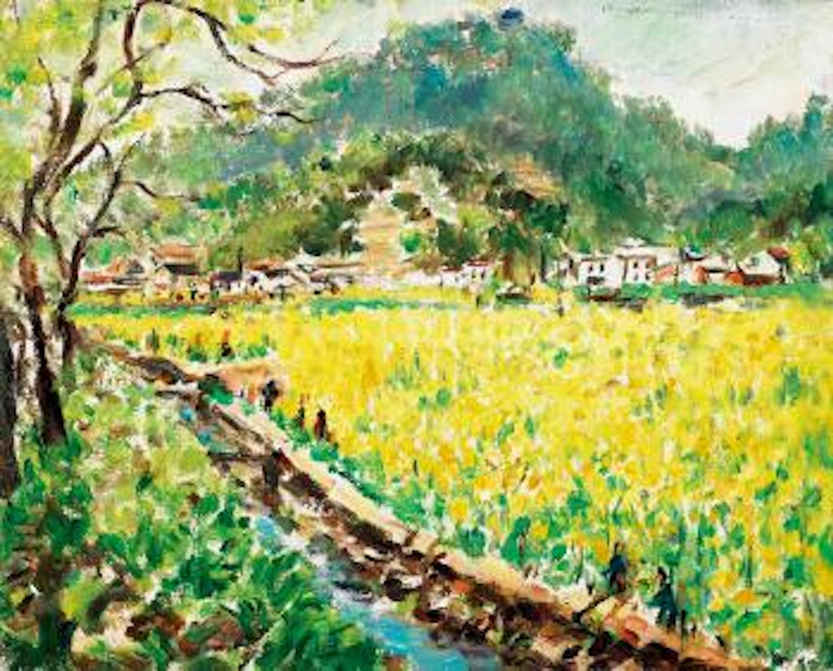 The blooming rape flowers by Lin Dachuan