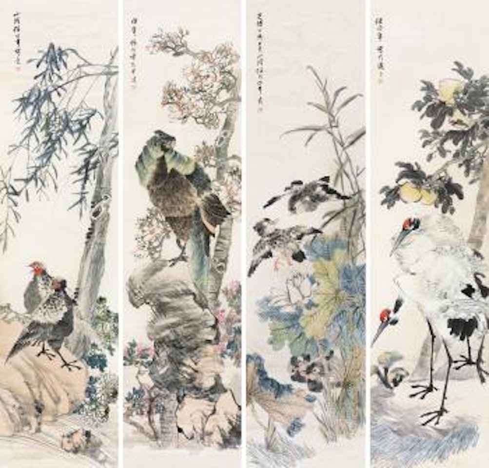 FLowers and birds by Ren Bonian