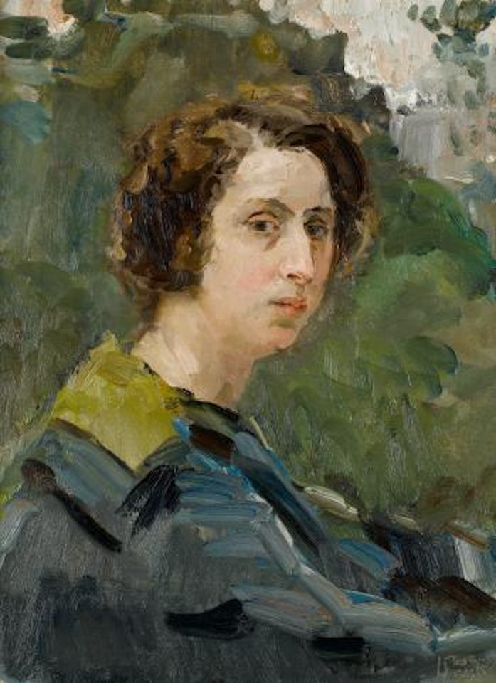 Portrait of a woman by Isaac Israels